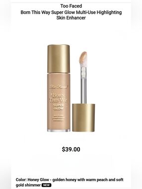 Too Faced Super Glow Liquid Highlighter - Champagne Bronze Glow